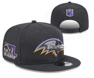 NFL Baltimore Ravens New Era Graphite 2024 Draft Play Life A Raven Patch 9FIFTY Snapback Cap 3048