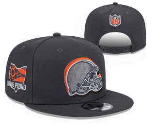 NFL Cleveland Browns New Era Graphite 2024 Draft Dawg Pound Patch 9FIFTY Snapback Cap 3021