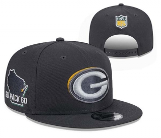 NFL Green Bay Packers New Era Graphite 2024 Draft Go Pack Go Patch 9FIFTY Snapback Cap 3051