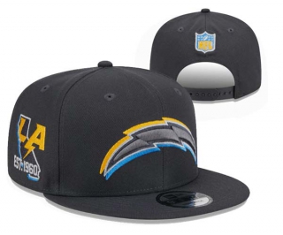 NFL Los Angeles Chargers New Era Graphite 2024 Draft Est. 1960 Patch 9FIFTY Snapback Cap 3024