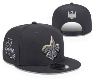 NFL New Orleans Saints New Era Graphite 2024 Draft Alternate Team Patch 9FIFTY Snapback Cap 3044