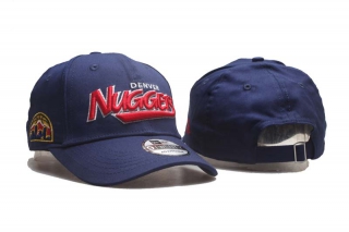 NBA Denver Nuggets New Era Navy Curved Brim Throwback 9TWENTY Adjustable Cap 5001