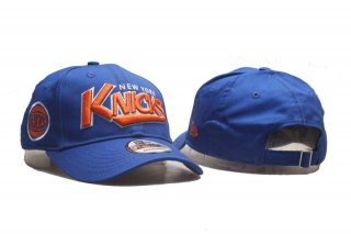 NBA New York Knicks New Era Blue Curved Brim Throwback 9TWENTY Adjustable Cap 5002