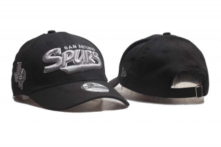 NBA San Antonio Spurs New Era Black Curved Brim Throwback 9TWENTY Adjustable Cap 5001