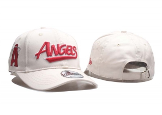 MLB Los Angeles Angels New Era Cream Throwback Curved Brim 9TWENTY Adjustable Cap 5002