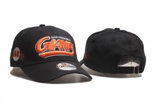 MLB San Francisco Giants New Era Black Throwback Curved Brim 9TWENTY Adjustable Cap 5005