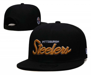 NFL Pittsburgh Steelers New Era Black Script 9FIFTY Snapback Hat 6048