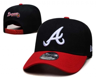 MLB Atlanta Braves New Era Black Red Curved Brim 9FIFTY Snapback Hat 6024