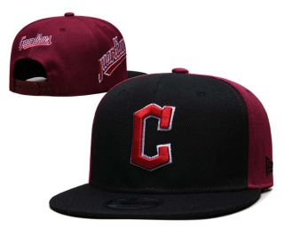 MLB Cleveland Guardians New Era Black Red Gameday Sideswipe 9FIFTY Snapback Hat 6003