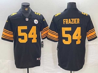 Men's NFL Pittsburgh Steelers #54 Zach Frazier Black Color Rush Untouchable Limited Stitched Jersey