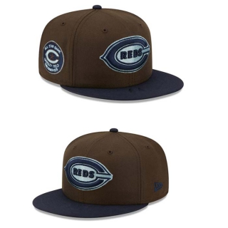 MLB Cincinnati Reds New Era Brown Navy 1938 All-Star Game Walnut 9FIFTY Snapback Hat 2019