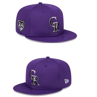 MLB Colorado Rockies New Era 2024 Spring Training 9FIFTY Snapback Hat Purple 2013