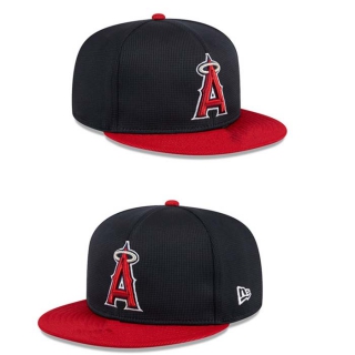 MLB Los Angeles Angels New Era 2024 Batting Practice 9FIFTY Snapback Hat Navy Red 2019