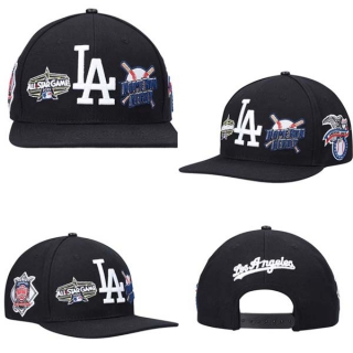 MLB Los Angeles Dodgers Pro Standard Black All-Star Multi Hit Wool Snapback Hat 2300