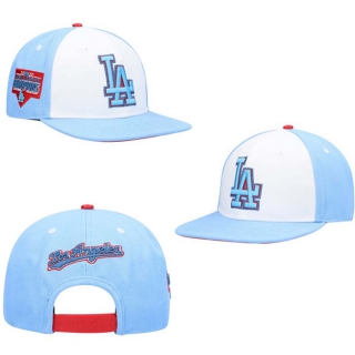 MLB Los Angeles Dodgers Pro Standard White Light Blue Blue Raspberry Ice Cream Drip Snapback Hat 2302