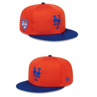 MLB New York Mets New Era 2024 Spring Training 9FIFTY Snapback Hat Orange Royal 2020