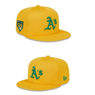 MLB Oakland Athletics New Era 2024 Spring Training 9FIFTY Snapback Hat Gold 2038