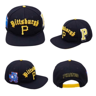 MLB Pittsburgh Pirates Pro Standard Black 1979 World Series Old English Snapback Hat 2025