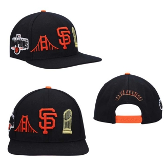 MLB San Francisco Giants Pro Standard Black Double City Pink Undervisor Snapback Hat 2026