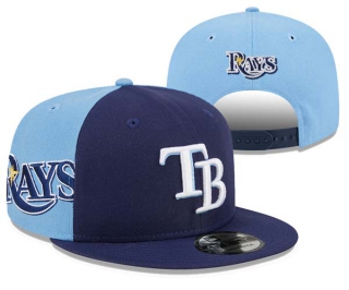 MLB Tampa Bay Rays New Era Navy Light Blue Gameday Sideswipe 9FIFTY Snapback Hat 3008