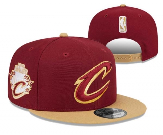 NBA Cleveland Cavaliers New Era Wine Gold With Patch 9FIFTY Snapback Hat 3015