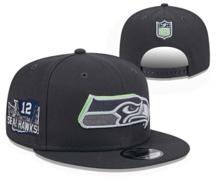 NFL Seattle Seahawks New Era Graphite 2024 Draft SEA! HAWKS! 9FIFTY Snapback Hat 3042