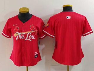 Women's MLB St. Louis Cardinals Blank Red 2024 City Connect Stitched Baseball Jersey (1)