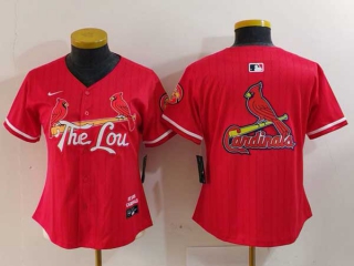 Women's MLB St. Louis Cardinals Blank Red 2024 City Connect Stitched Baseball Jersey (2)