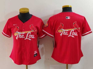 Women's MLB St. Louis Cardinals Blank Red 2024 City Connect Stitched Baseball Jersey (4)