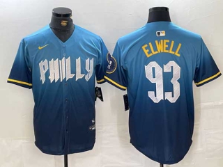 Men's MLB Philadelphia Phillies #93 Jason Elwell Blue 2024 City Connect Limited Stitched Jersey