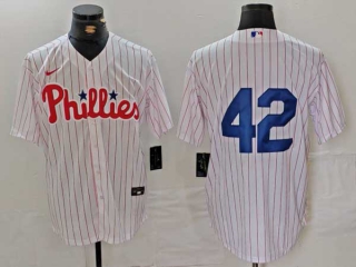 Men's MLB Philadelphia Phillies #42 Jackie Robinson White Stitched Cool Base Nike Jersey