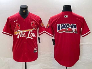 Men's MLB St. Louis Cardinals Blank Red 2024 City Connect Stitched Baseball Jersey (2)