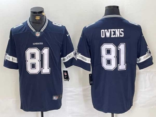 Men's NFL Dallas Cowboys #81 Terrell Owens Navy Vapor Untouchable Limited Football Stitched Jersey