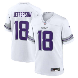 Men's NFL Minnesota Vikings #18 Justin Jefferson Nike White Alternate Limited Stitched Jersey