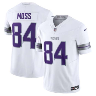 Men's NFL Minnesota Vikings #84 Randy Moss Nike White Alternate Vapor F.U.S.E. Retired Limited Stitched Jersey