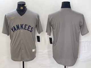 Men's MLB New York Yankees Blank Gray 2024 Away Limited Cool Base Stitched Nike Baseball Jersey (1)