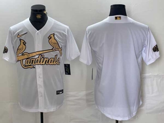 Men's MLB St. Louis Cardinals Blank All-Star White Gold Stitched Nike Baseball Jersey