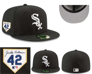 MLB Chicago White Sox New Era Black 2024 Jackie Robinson Day Patch 59FIFTY Fitted Hat 0520