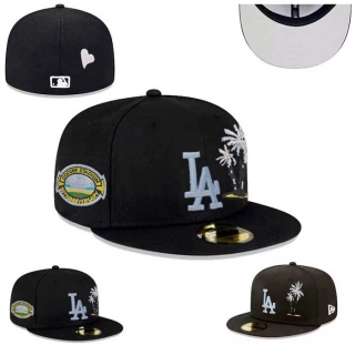 MLB Los Angeles Dodgers New Era Black 50th Anniversary Stadium Patch 59FIFTY Fitted Hat 0537