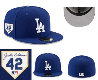 MLB Los Angeles Dodgers New Era Royal 2024 Jackie Robinson Day Patch 59FIFTY Fitted Hat 0544