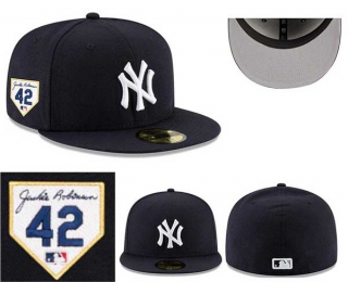 MLB New York Yankees New Era Navy 2024 Jackie Robinson Day Patch 59FIFTY Fitted Hat 0533