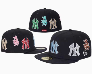 MLB New York Yankees Supreme Kanji New Era Black 59FIFTY Fitted Hat 8001