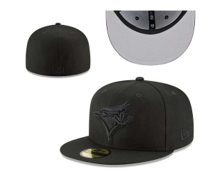 MLB Toronto Blue Jays New Era Black On Black Basic 59FIFTY Fitted Hat 0506