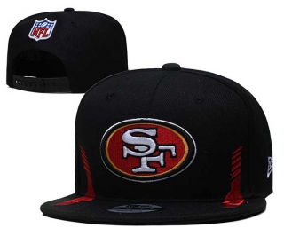 NFL San Francisco 49ers New Era Black Red 2021 NFL Sideline Home 9FIFTY Snapback Hat 2021