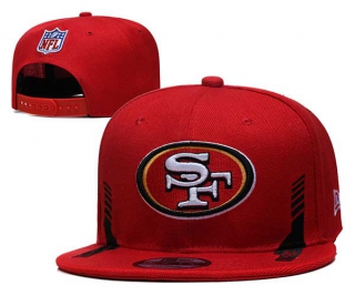 NFL San Francisco 49ers New Era Red Black 2021 NFL Sideline Home 9FIFTY Snapback Hat 2022