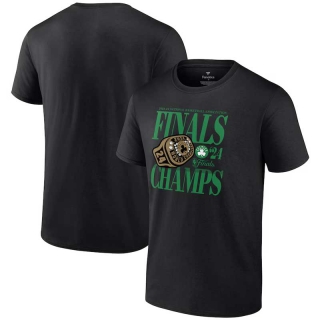 Men's Boston Celtics Fanatics Black 2023-24 NBA Finals Champions Ball Screen Ring T-Shirt