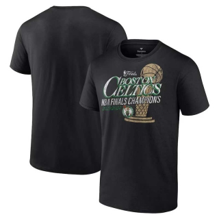 Men's Boston Celtics Fanatics Black 2023-24 NBA Finals Champions Fast Break Finish Trophy T-Shirt