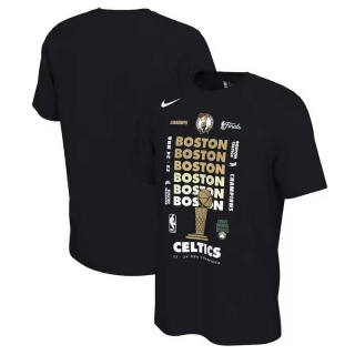 Men's Boston Celtics Nike Black 2023-24 NBA Finals Champions Celebration Expressive T-Shirt