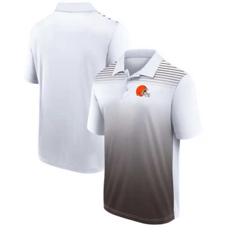 Men's NFL Cleveland Browns Fanatics Sandlot Game Polo Shirt White Brown