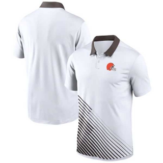 Men's NFL Cleveland Browns Nike Dri-FIT Yard Line Vapor Performance White Polo Shirt